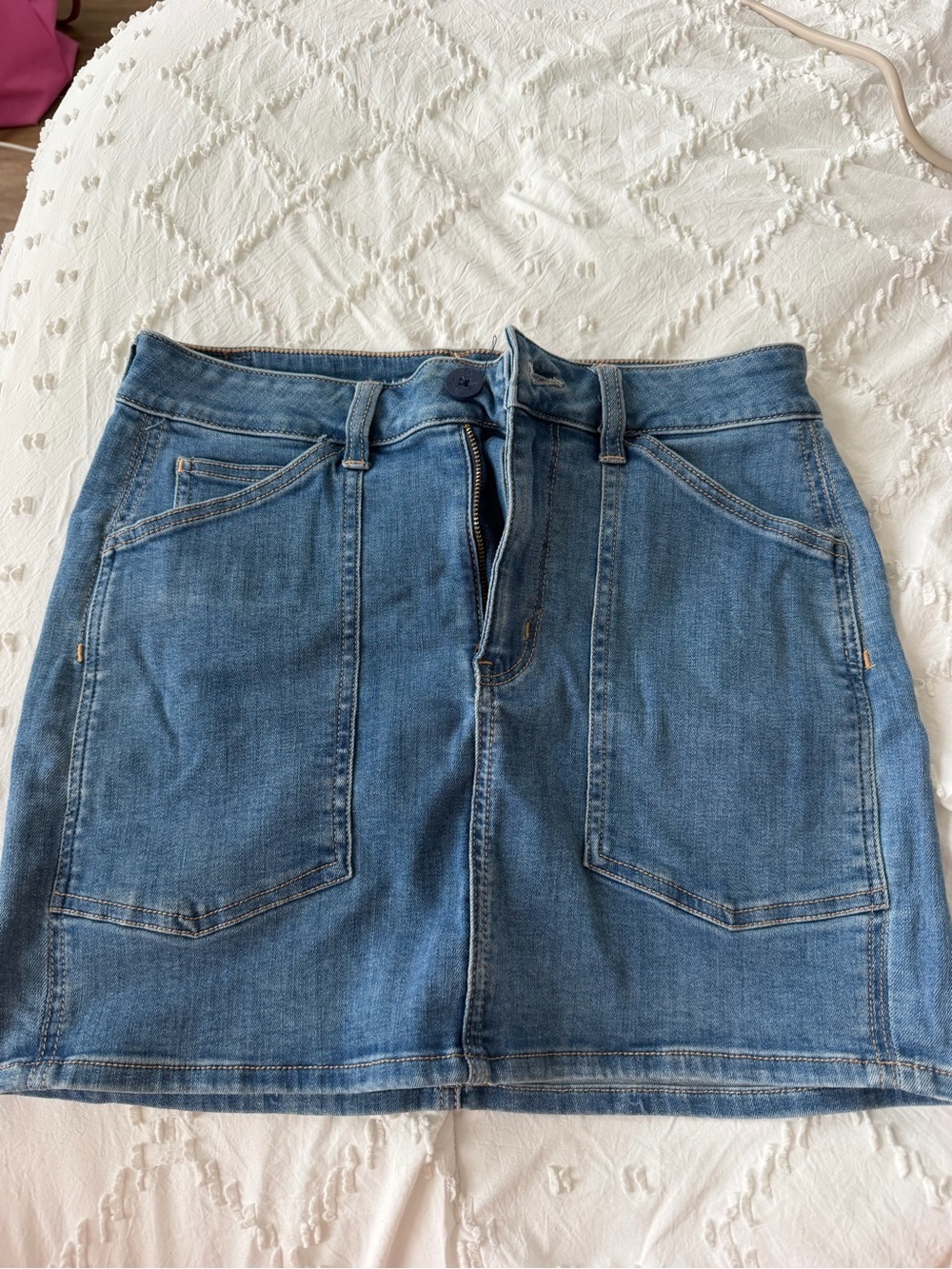 Classic Denim Mini Skirt - Blue